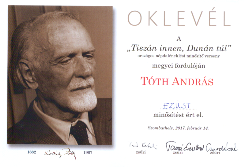 Tóth András oklevele